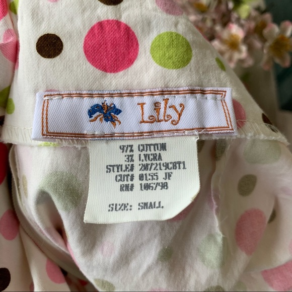 •Lily• Polka Dot Ribbon A-Line Skirt - Size Small - Picture 2 of 7